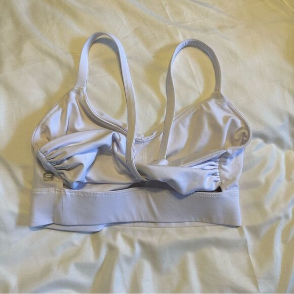 Fabletics white strappy crossover back bra - Picture 5 of 6